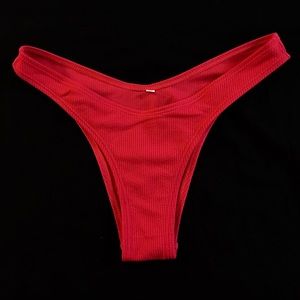 Red bikini bottoms